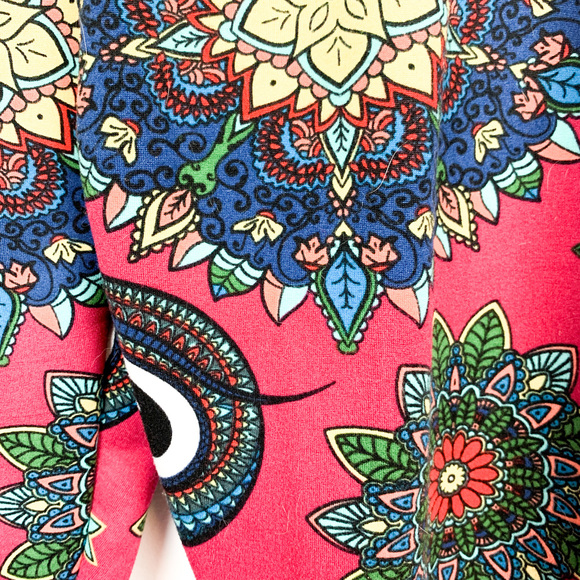 Just Cozy Pink & Blue Owl Patterned Leggings - Picture 5 of 8
